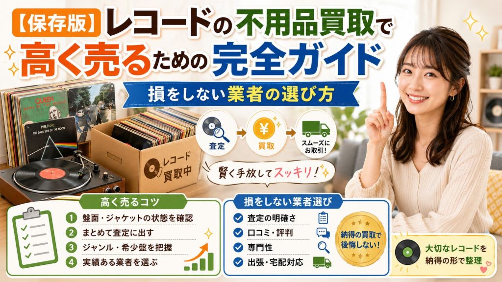 【保存版】レコードの不用品買取で高く売るための完全ガイド｜損をしない業者の選び方
